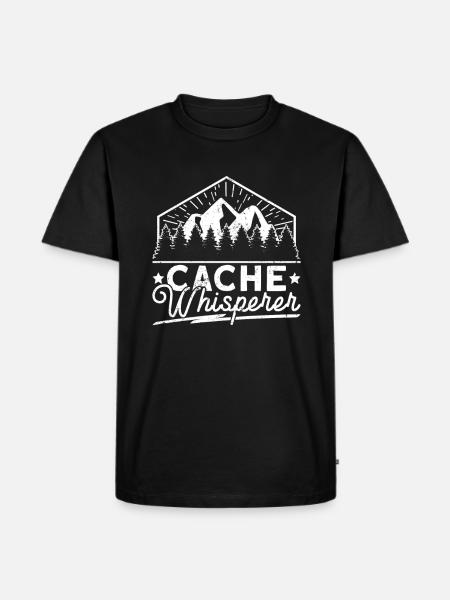Cache-Flüsterer - Geocaching Geocacher - Männer Premium Bio T-Shirt - Schwarz