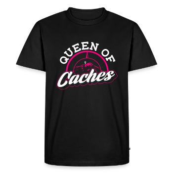 La reine des caches - Geocaching Geocacher - T-shirt Premium bio Homme - noir - Devant - Nico (187cm)