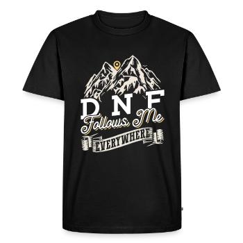 DNF me suit partout - Geocaching Geocacher - T-shirt Premium bio Homme - noir - Devant - Nico (187cm)