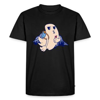 Ghost Geocaching - Geocaching Geocacher - T-shirt Premium bio Homme - noir - Devant - Nico (187cm)