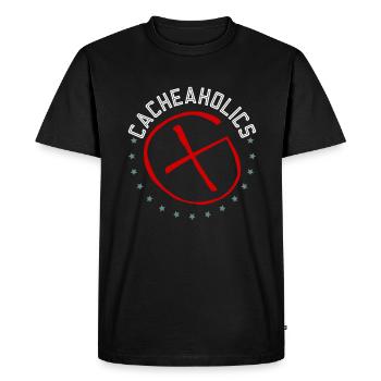 Cacheaholics - Geocaching Geocacher - T-shirt Premium bio Homme - noir - Devant - Nico (187cm)