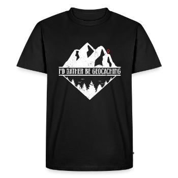 Je préfère faire du géocaching - geocaching - T-shirt Premium bio Homme - noir - Devant - Nico (187cm)