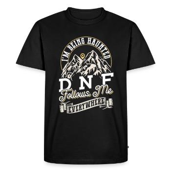 Je suis suivi - DNF - Geocaching Geocacher - T-shirt Premium bio Homme - noir - Devant - Nico (187cm)
