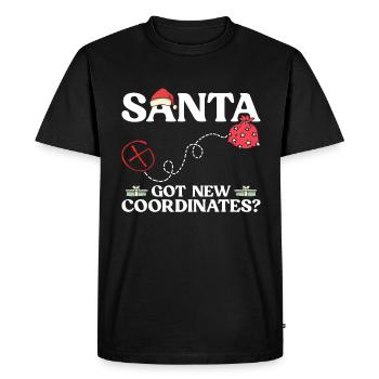 Géocachette Cadeau de Noël Geocacher - T-shirt Premium bio Homme - noir - Devant - Nico (187cm)