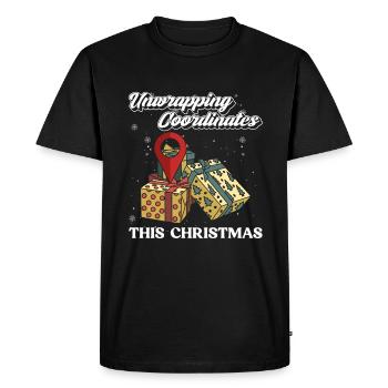 Geocaching Geocacher Christmas Gift - Men's Premium Organic T-Shirt - black - Front - Nico (187cm)