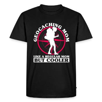 Geocaching Maman - Geocaching Geocacher - T-shirt Premium bio Homme - noir - Devant - Nico (187cm)
