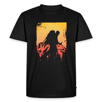 Geocacher Retro - Geocaching Geocacher - T-shirt Premium bio Homme - noir - Devant - Nico (187cm)