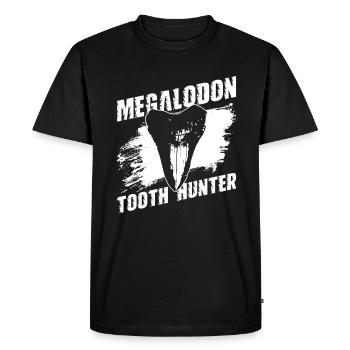 Megalodon Tooth Hunter - Requin mégalodon - T-shirt Premium bio Homme - noir - Devant - Nico (187cm)