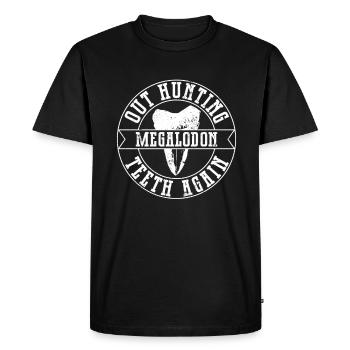 À la recherche de dents de mégalodon - requin mégalodon - T-shirt Premium bio Homme - noir - Devant - Nico (187cm)
