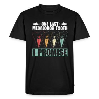 One Last Megalodon Tooth - Megalodon Shark - Men's Premium Organic T-Shirt - black - Front - Nico (187cm)