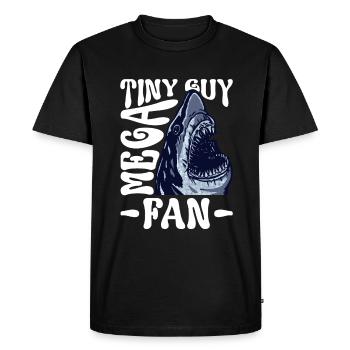 Tiny Guy - Mega Megalodon Fan - Megalodon Hai - Men's Premium Organic T-Shirt - black - Front - Nico (187cm)