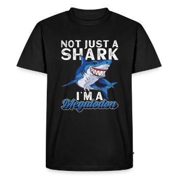 Pas seulement un requin, je suis un mégalodon - T-shirt Premium bio Homme - noir - Devant - Nico (187cm)
