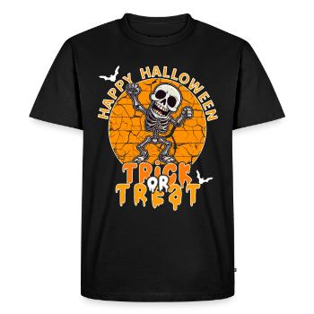 Halloween Design Creepy Skeleton Design - Men's Premium Organic T-Shirt - black - Front - Nico (187cm)