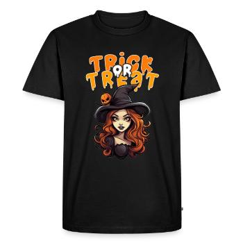 Halloween Design Creepy Witch Design - Men's Premium Organic T-Shirt - black - Front - Nico (187cm)