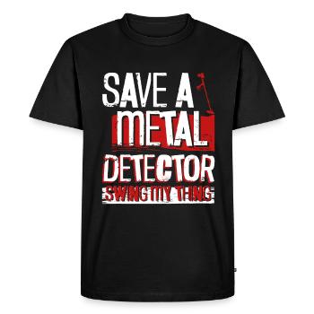 Safe A Détecteur de métaux - Swing My Thing - T-shirt Premium bio Homme - noir - Devant - Nico (187cm)