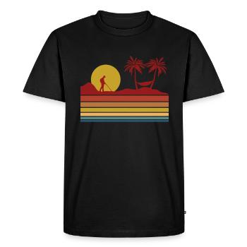 Détecteur de métaux Chasse au trésor Détecteur - T-shirt Premium bio Homme - noir - Devant - Nico (187cm)
