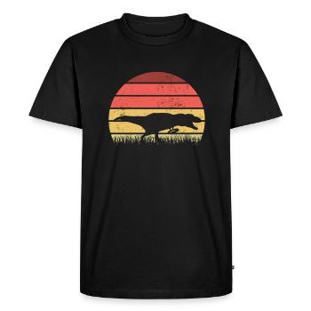 Tyrannosaure orpaillant - T-shirt Premium bio Homme - noir - Devant - Nico (187cm)
