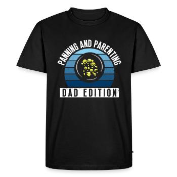 Or orpaillage et éducation des enfants - Dad Edition - T-shirt Premium bio Homme - noir - Devant - Nico (187cm)