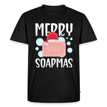 Soap making Christmas soap boiler saying - Men's Premium Organic T-Shirt - black - Front - Nico (187cm)