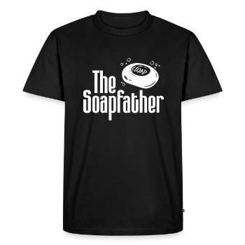 Soap making father soap boiler saying dad - Men's Premium Organic T-Shirt - black - Front - Nico (187cm)