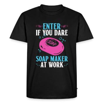 soap soap making soap maker soap boiler - Men's Premium Organic T-Shirt - black - Front - Nico (187cm)