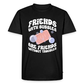 savon fabrication savon savonnière savonnerie savon chaudière - T-shirt Premium bio Homme - noir - Devant - Nico (187cm)