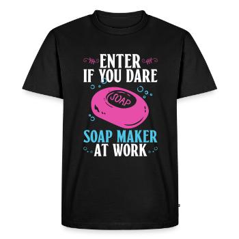 soap soap making soap maker soap boiler - Men's Premium Organic T-Shirt - black - Front - Nico (187cm)