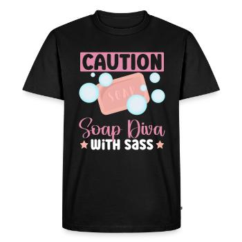 soap soap making soap maker soap boiler - Men's Premium Organic T-Shirt - black - Front - Nico (187cm)