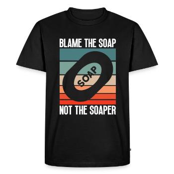 Savon Fabrication de savon Fabricant de savon Fabricant de savon - T-shirt Premium bio Homme - noir - Devant - Nico (187cm)