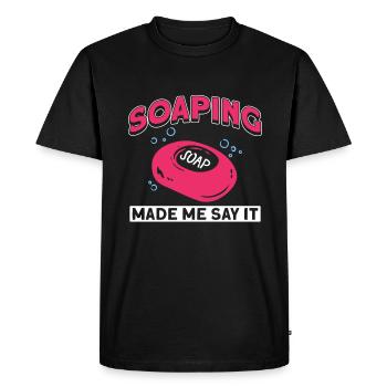 Savon Fabrication de savon Fabricant de savon Fabricant de savon - T-shirt Premium bio Homme - noir - Devant - Nico (187cm)