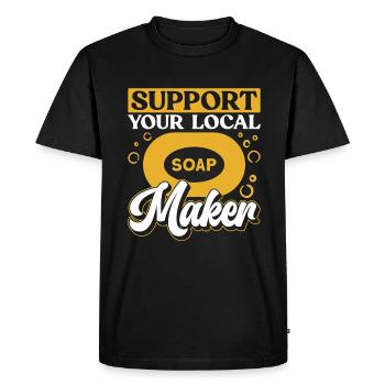 soap soap making soap maker soap boiler - Men's Premium Organic T-Shirt - black - Front - Nico (187cm)