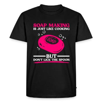 soap soap making soap maker soap boiler - Men's Premium Organic T-Shirt - black - Front - Nico (187cm)