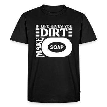 soap soap making soap maker soap boiler - Men's Premium Organic T-Shirt - black - Front - Nico (187cm)