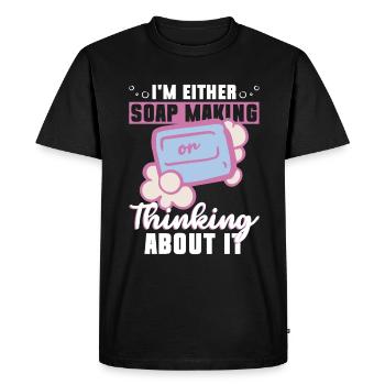 soap soap making soap maker soap boiler - Men's Premium Organic T-Shirt - black - Front - Nico (187cm)