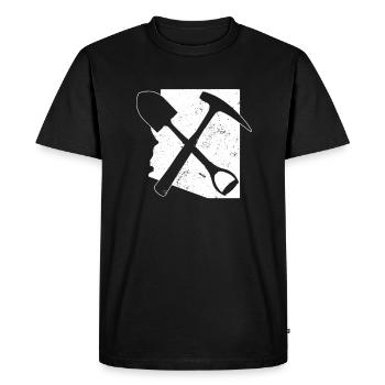 Caroline du Nord Silhouette avec Rockhound Tools - - T-shirt Premium bio Homme - noir - Devant - Nico (187cm)