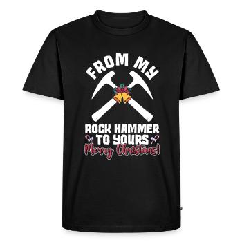 From my Rock Hammer to yours - Happy - Men's Premium Organic T-Shirt - black - Front - Nico (187cm)