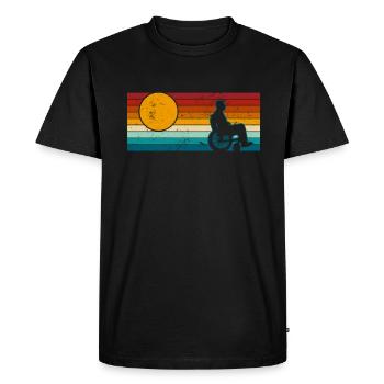 Wheelchair Wheelchair Disability Funny - Men's Premium Organic T-Shirt - black - Front - Nico (187cm)