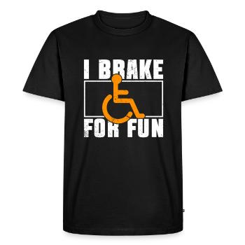 Wheelchair Wheelchair Disability Funny - Men's Premium Organic T-Shirt - black - Front - Nico (187cm)