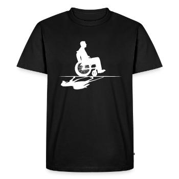 Wheelchair Wheelchair Disability Funny - Men's Premium Organic T-Shirt - black - Front - Nico (187cm)