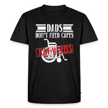 Fauteuil roulant Fauteuil roulant Handicap Drôle - T-shirt Premium bio Homme - noir - Devant - Nico (187cm)