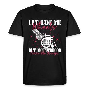 Wheelchair Wheelchair Disability Funny - Men's Premium Organic T-Shirt - black - Front - Nico (187cm)