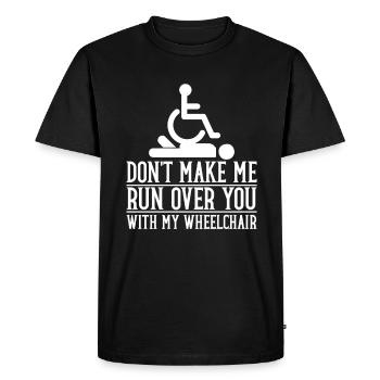 Wheelchair Wheelchair Disability Funny - Men's Premium Organic T-Shirt - black - Front - Nico (187cm)