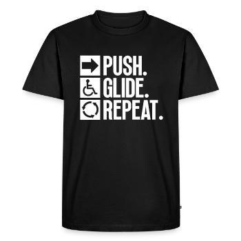Wheelchair Wheelchair Disability Funny - Men's Premium Organic T-Shirt - black - Front - Nico (187cm)