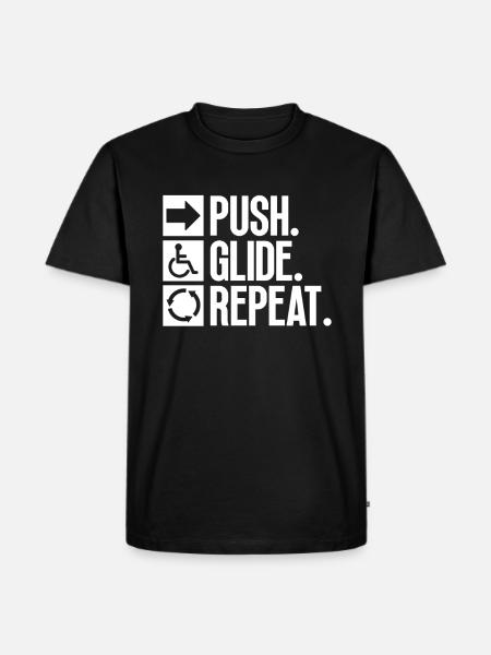 Kørestol kørestol handicap sjovt - Herre Premium økologisk T-shirt - sort