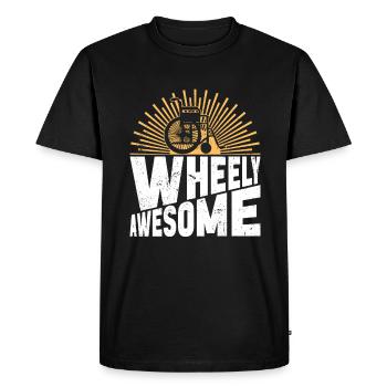 Wheelchair Wheelchair Disability Funny - Men's Premium Organic T-Shirt - black - Front - Nico (187cm)