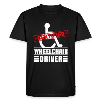 Wheelchair Wheelchair Disability Funny - Men's Premium Organic T-Shirt - black - Front - Nico (187cm)