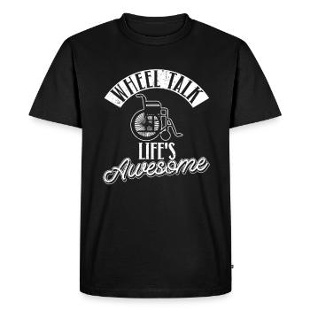 Wheelchair Wheelchair Disability Funny - Men's Premium Organic T-Shirt - black - Front - Nico (187cm)