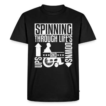 Wheelchair Wheelchair Disability Funny - Men's Premium Organic T-Shirt - black - Front - Nico (187cm)