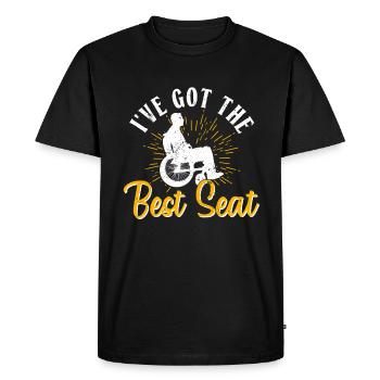 Wheelchair Wheelchair Disability Funny - Men's Premium Organic T-Shirt - black - Front - Nico (187cm)