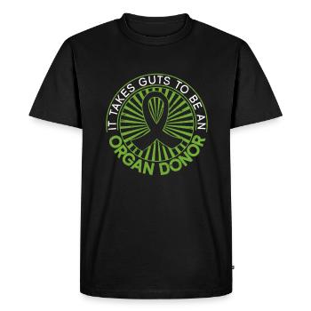 Don d’organes Greffe d’organes Don d’organes - T-shirt Premium bio Homme - noir - Devant - Nico (187cm)